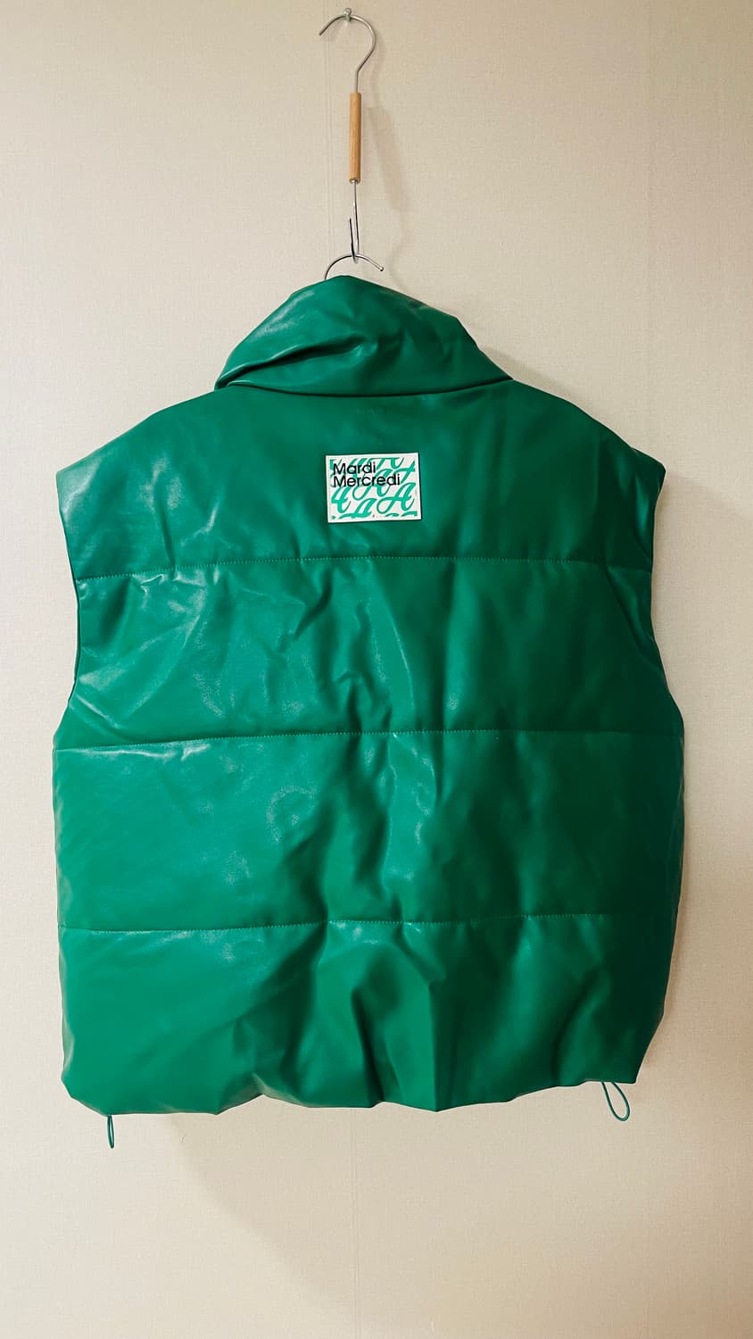새상품)마르디메크르디 악티프 그린 레더 패딩 조끼 ree 정가 26만 상품이미지9