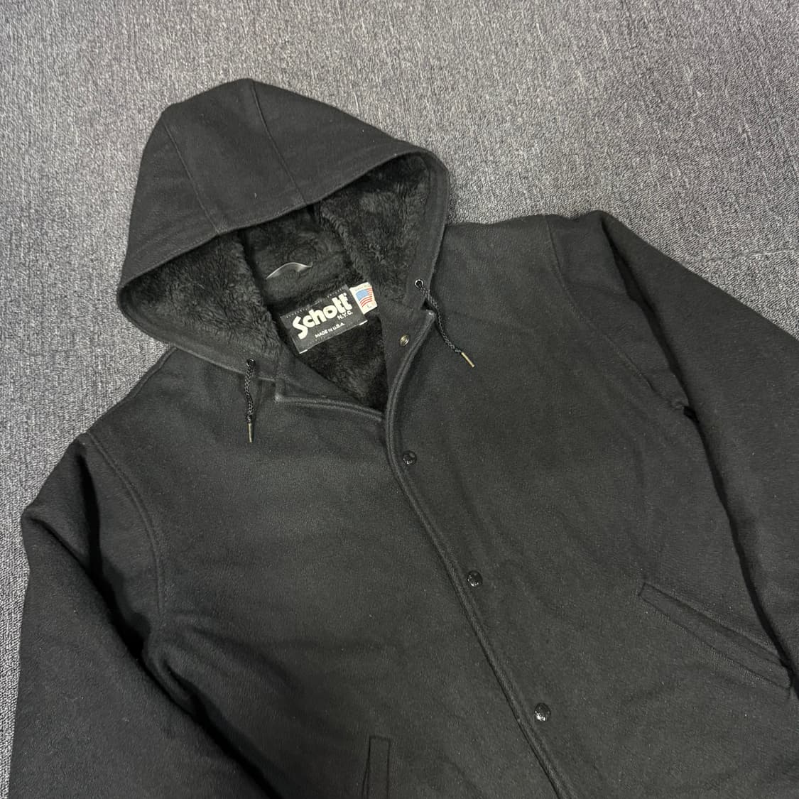 Schott 쇼트 usa 후드 플리스 셰르파 자켓 상품이미지2