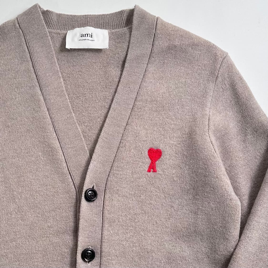 아미 베이지 울 가디건 상품이미지3