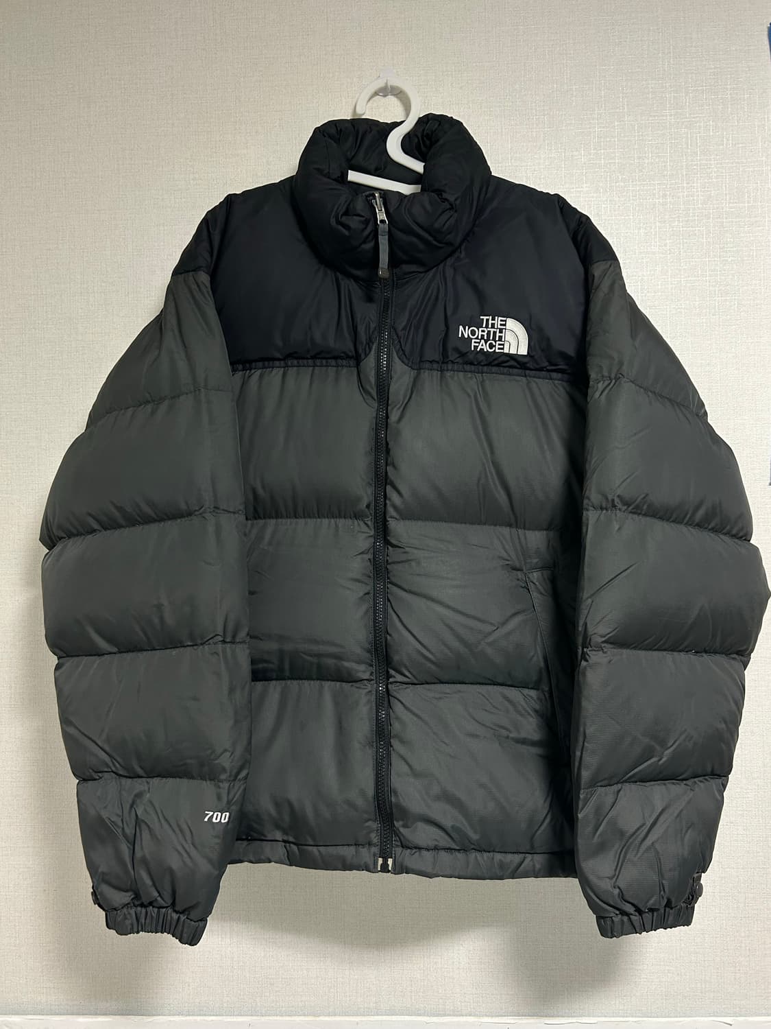 노스페이스 구스다운 눕시 패딩 700 블랙 그레이 카키 L 100  상품이미지4