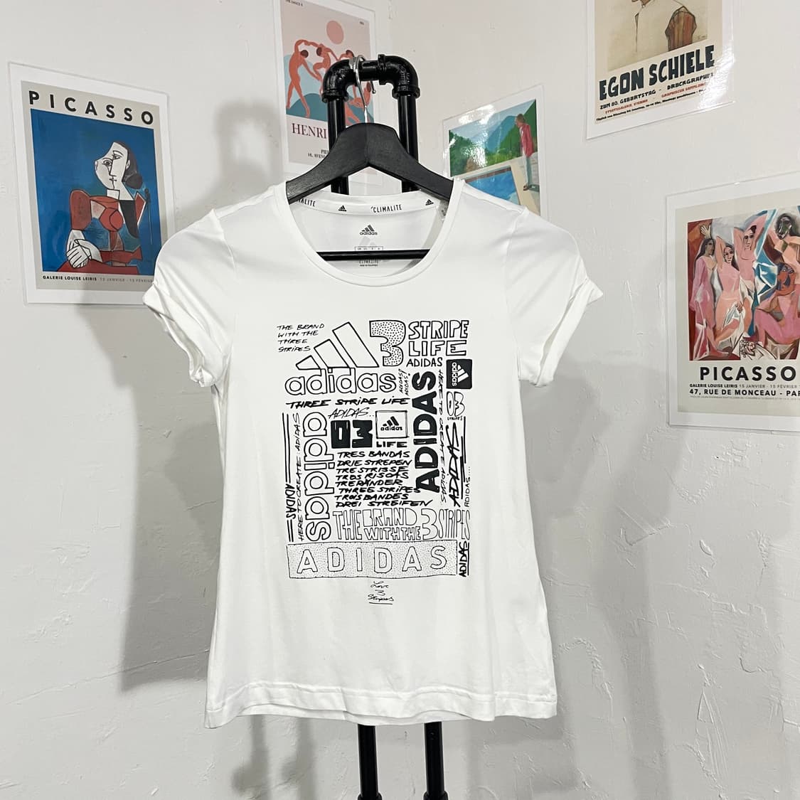 아디다스 프린팅 키치 롤업 티셔츠 상품이미지2