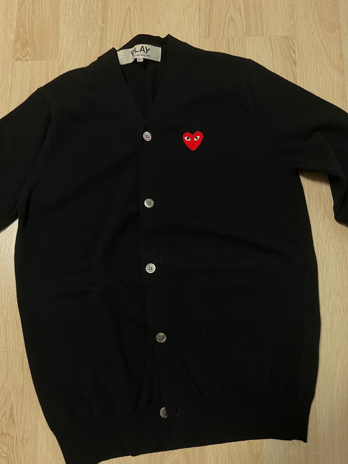 꼼데가르송 블랙 가디건 XL 상품이미지2