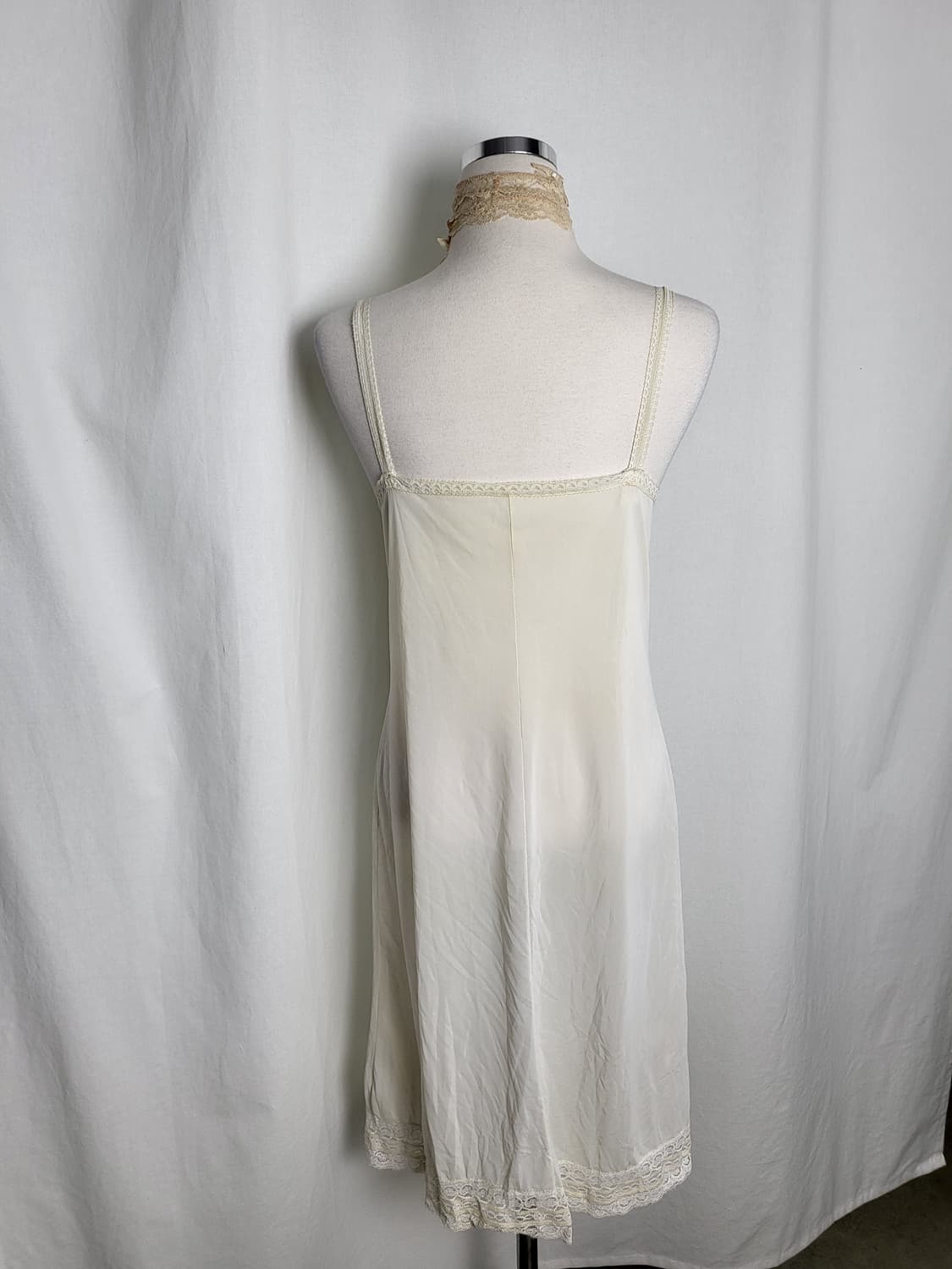 빈티지 퓨어 레이스 롱 슬립 원피스 상품이미지3