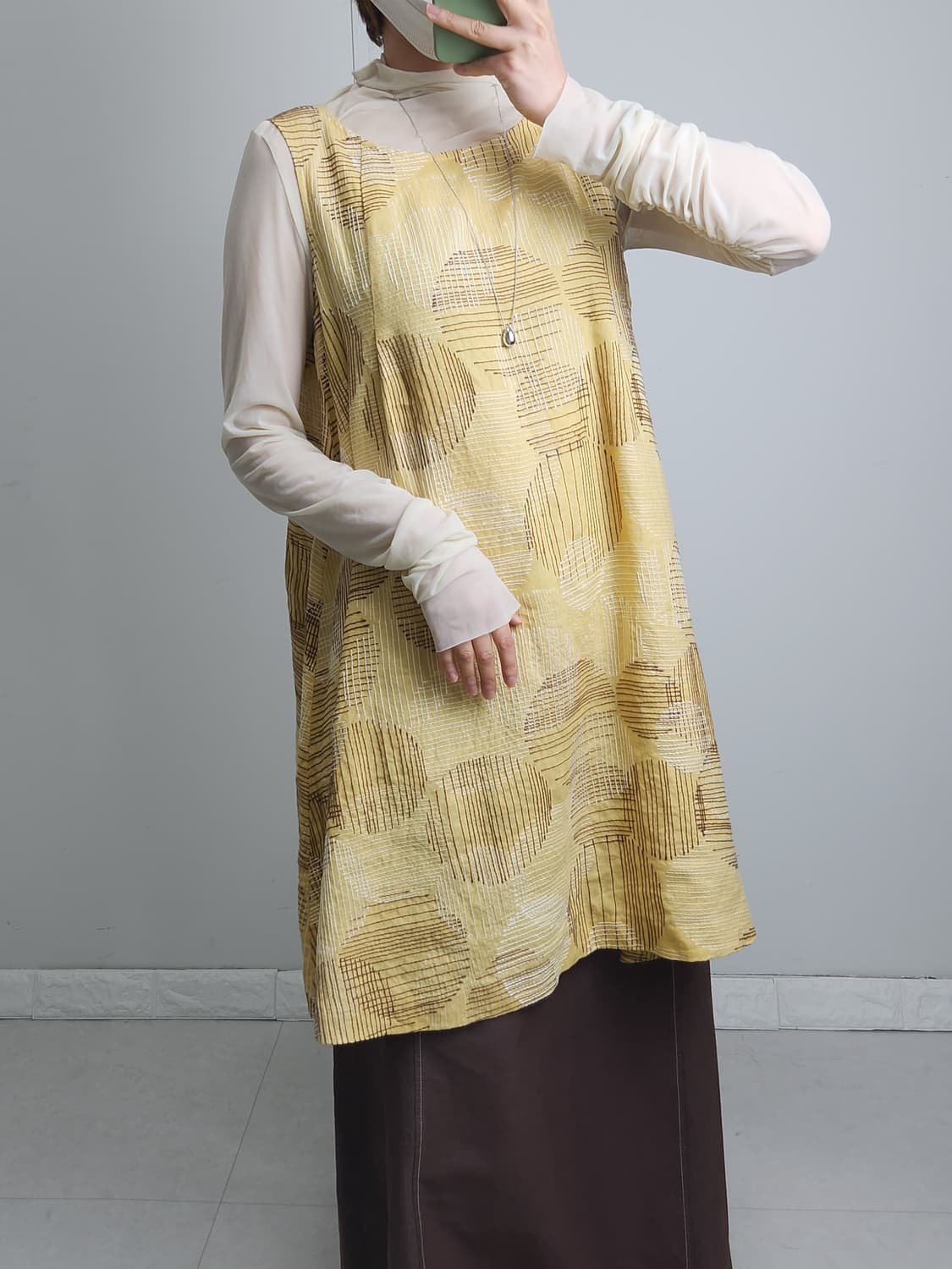 (TABASA)도트 자수 원피스•롱 블라우스 상품이미지5