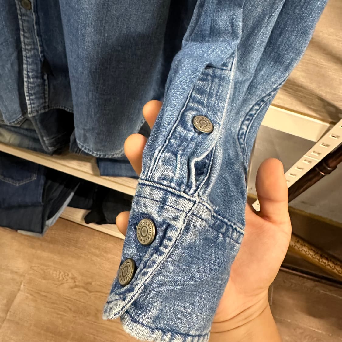 90s USA 더블알엘 RRL 데님 셔츠 상품이미지4