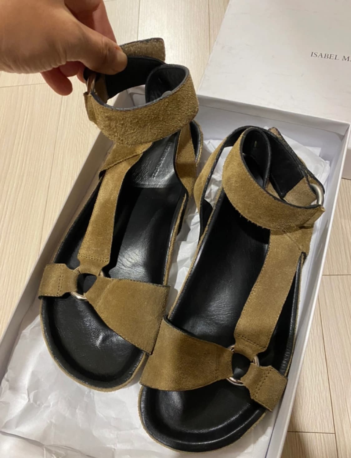 이자벨마랑 스웨이드 스트랩 샌들 상품이미지2