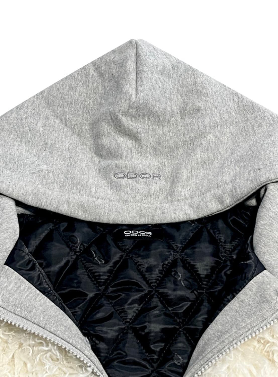 [택있는새상품] ODOR 오도어 크러스티 후드 퍼 자켓 크림 바닐라 상품이미지8