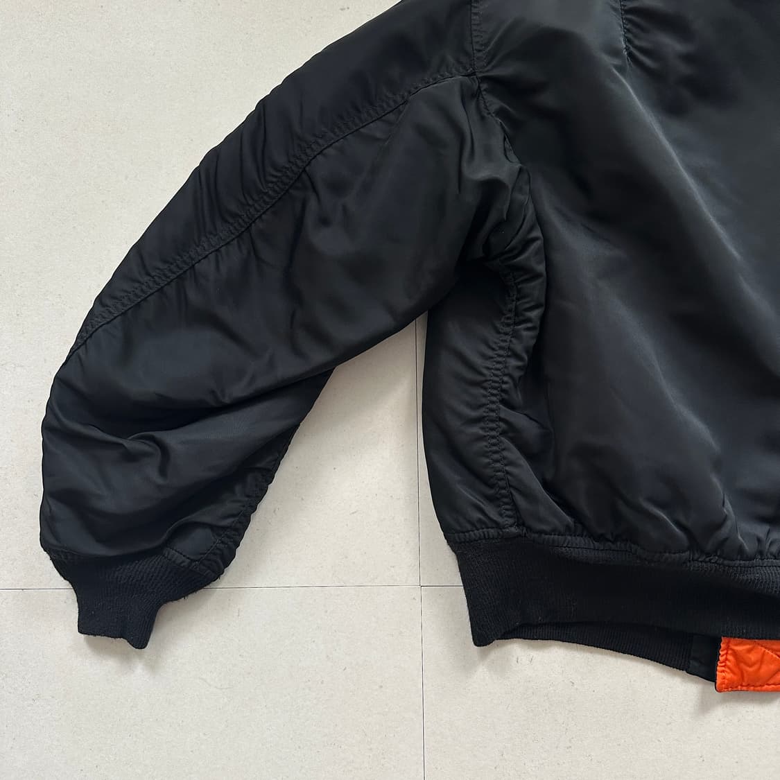 90s 알파인더스트리 MA-1 MADE IN USA 블랙 L 상품이미지10