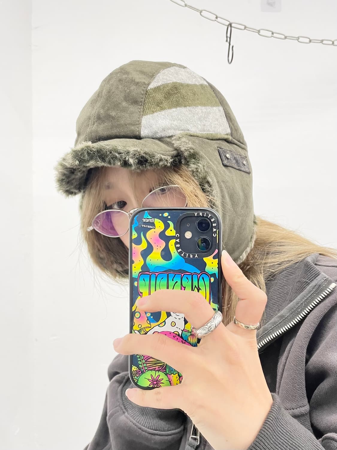 카키 니팅 트루퍼햇  상품이미지3