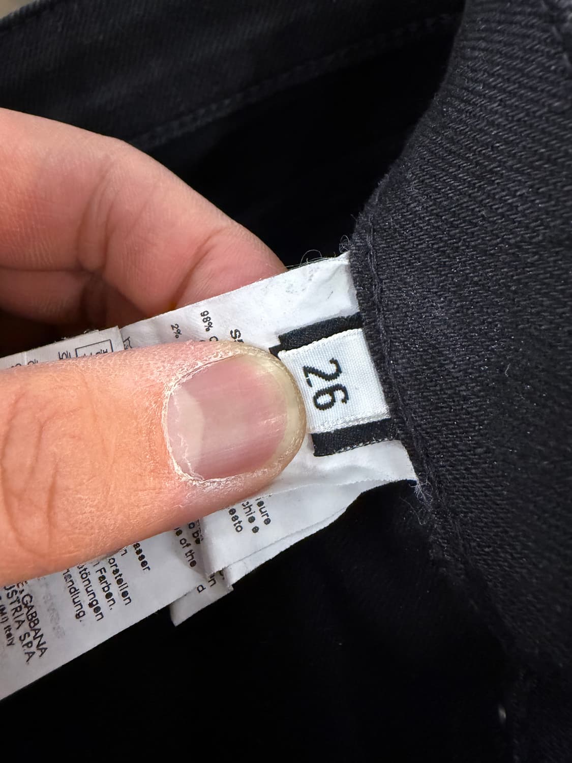 돌체앤가바나 D&G 블랙 슬림 청바지 26 상품이미지5