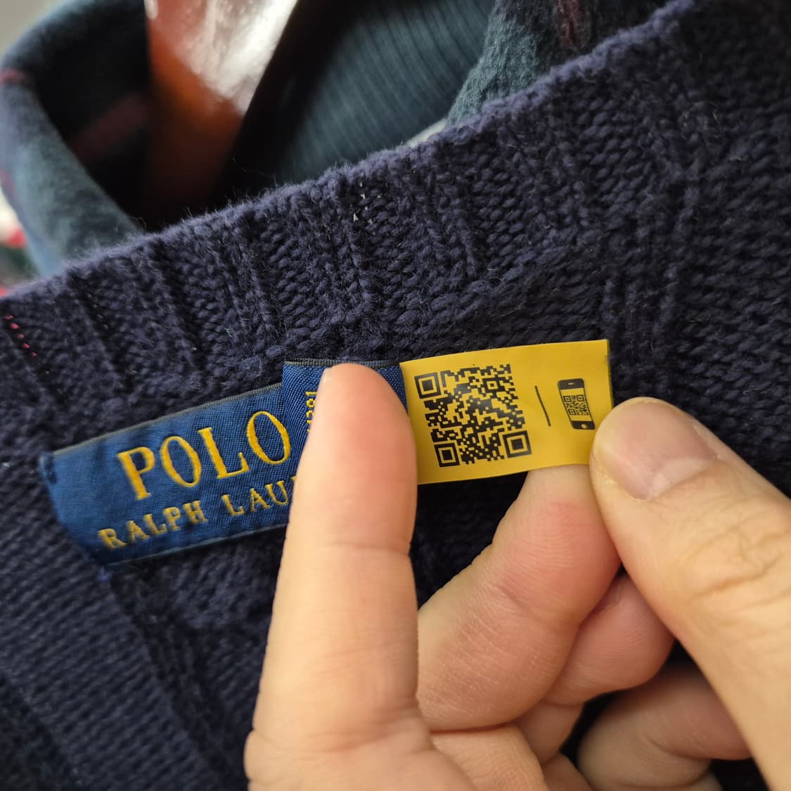 폴로 랄프로렌 네이비 꽈배기 니트 XL 상품이미지4