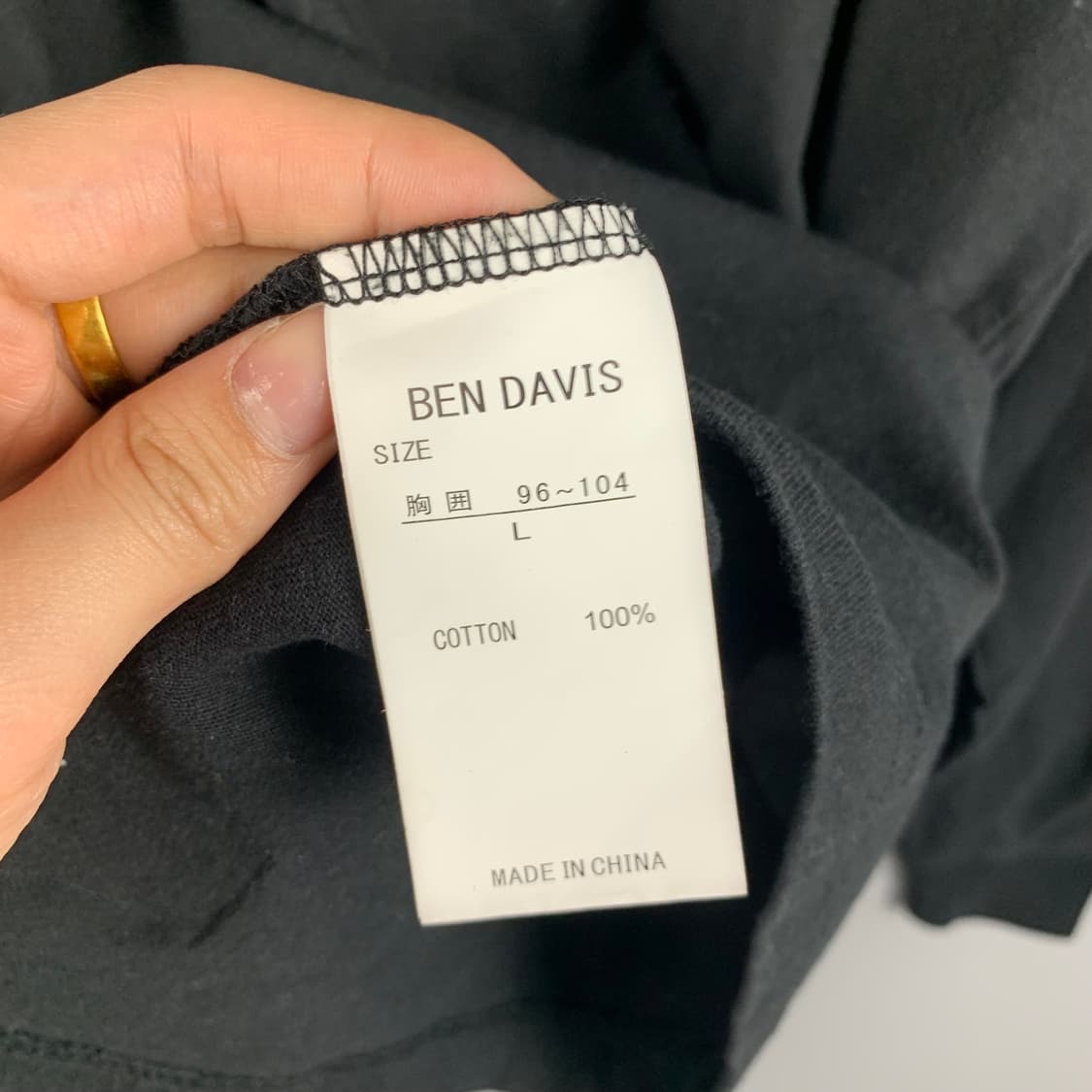 벤데이비스 빅로고 블랙 롱슬리브 긴팔티 상품이미지8