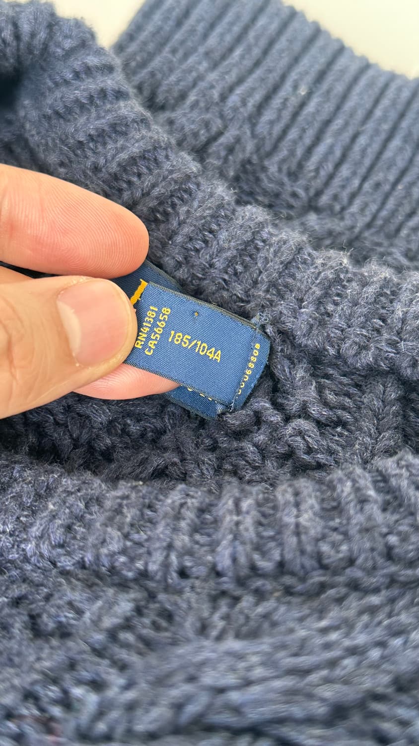 폴로 캐시미어 아란 니트  XL 상품이미지8