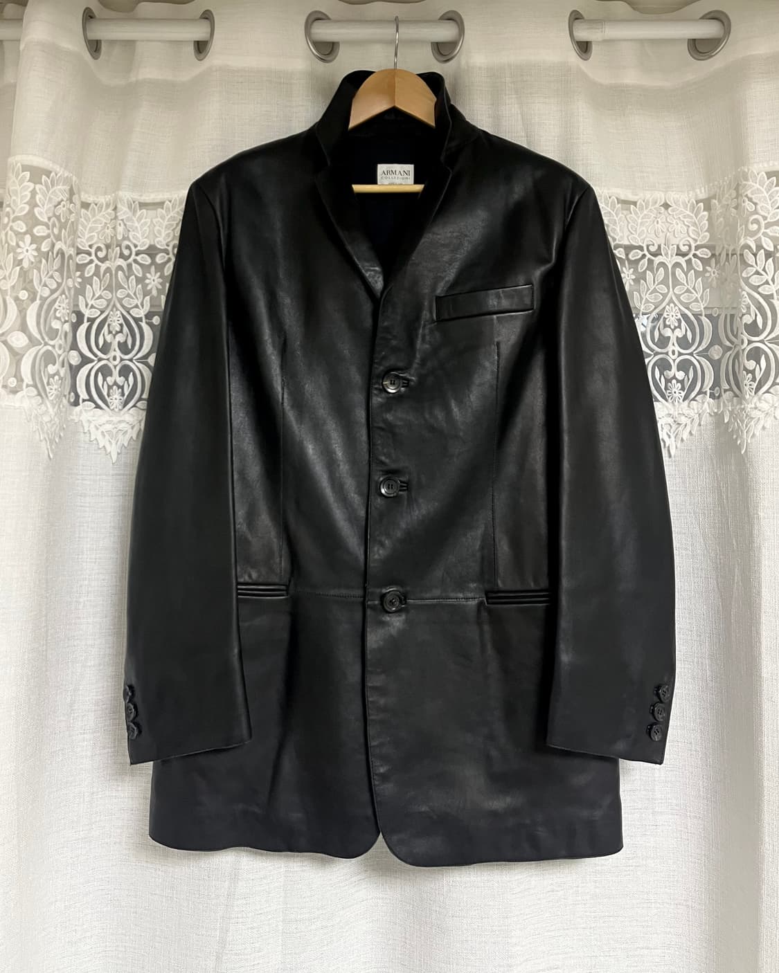 (희소) ARMANI COLLEZIONI 리얼 레더 자켓 상품이미지1