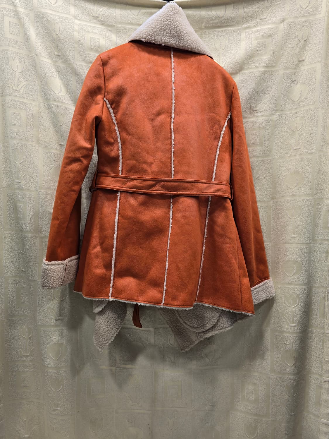 르샵 LeShop BLACK 오렌지 무스탕 양털 코트 M(90) 상품이미지5