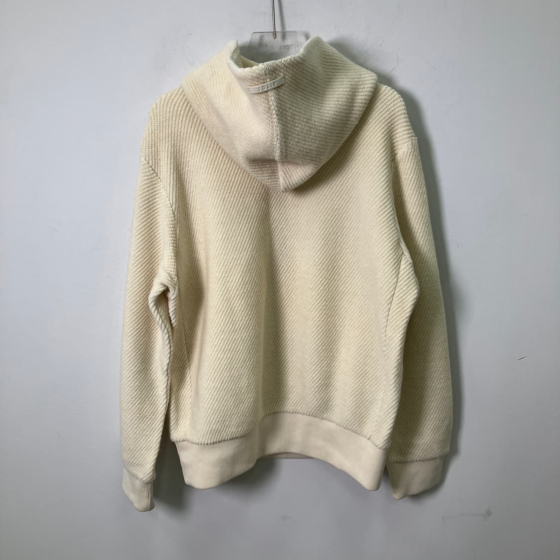 솔리드옴므 아이보리 니트 오버핏 후드 상품이미지2
