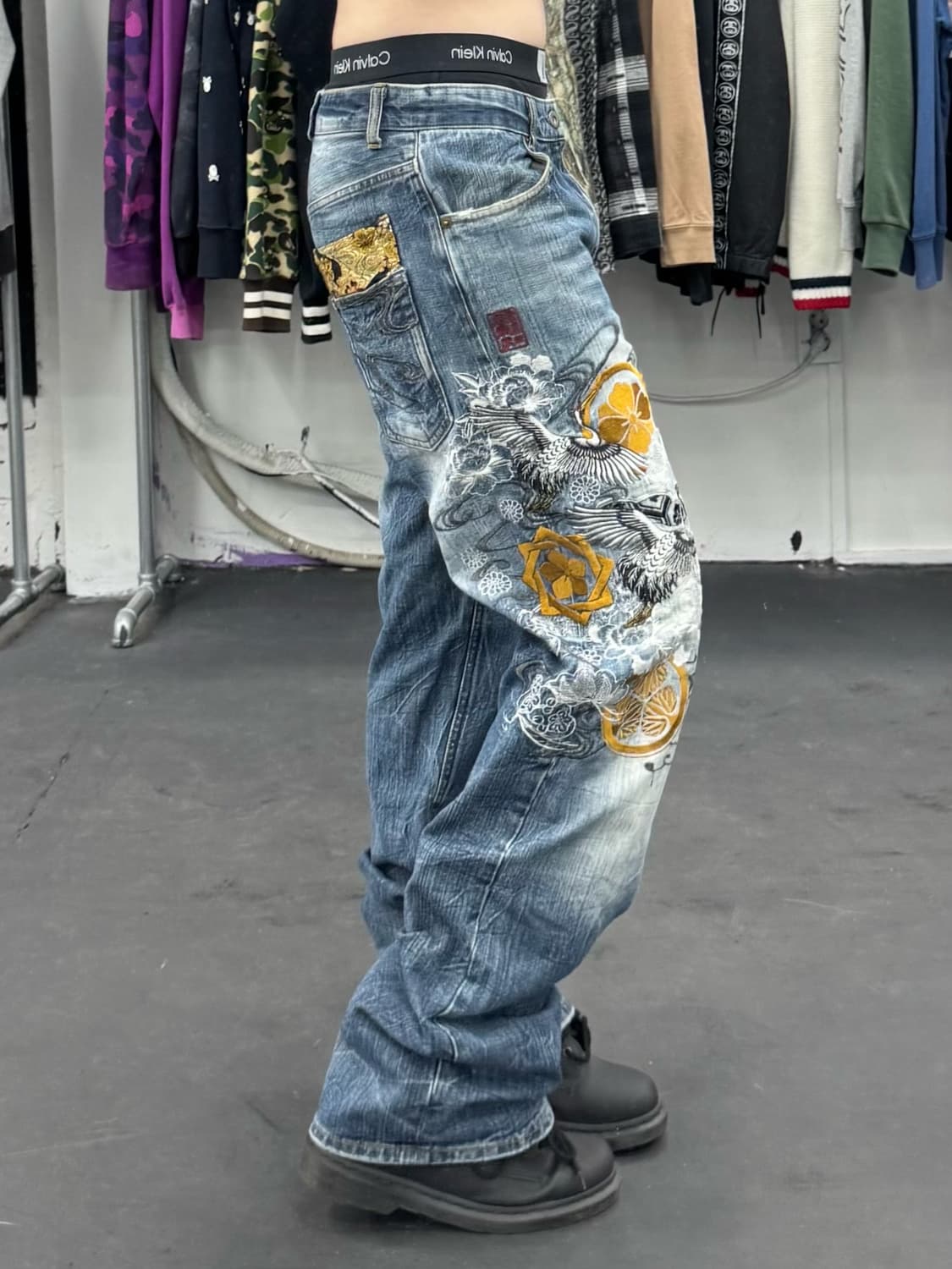 카라쿠리 타마시 오리엔탈 데님팬츠 상품이미지2