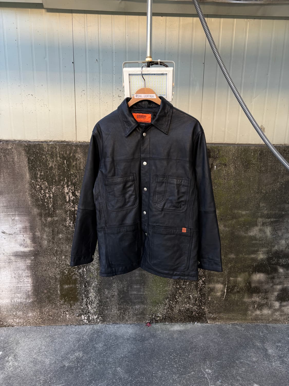 유니버셜 오버롤 리얼 레더 자켓 카코트 커버올 상품이미지1