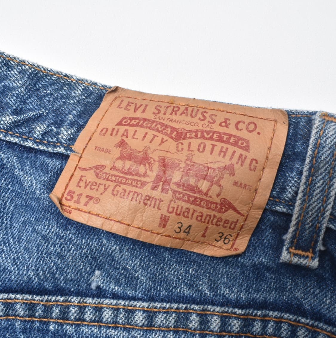 00S 빈티지 리바이스 517 청바지 더티페인팅 데님팬츠 N0032 상품이미지3