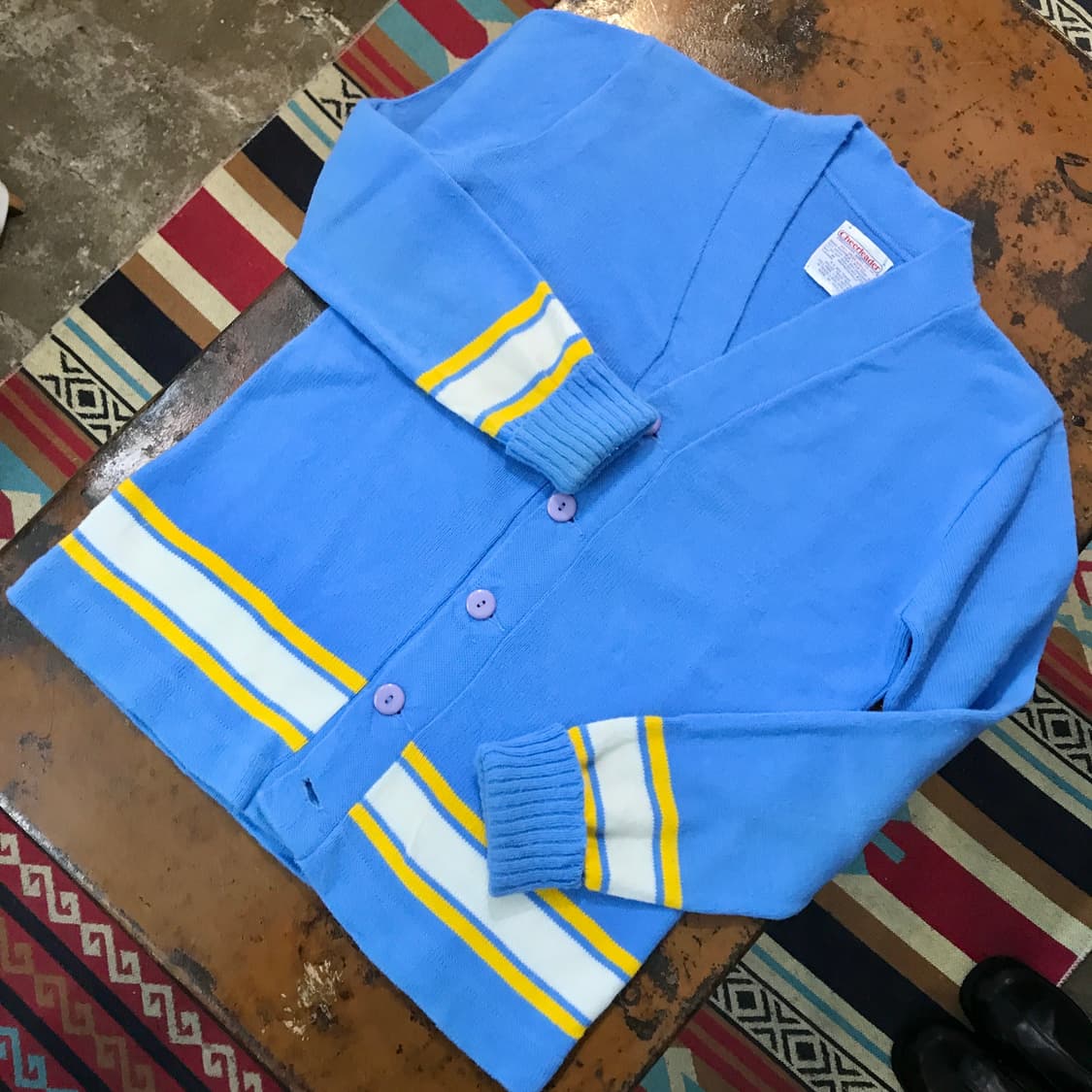 USA VTG 딥 스카이 블루 포스트맨 가디건 여성 66 남성 100 상품이미지2