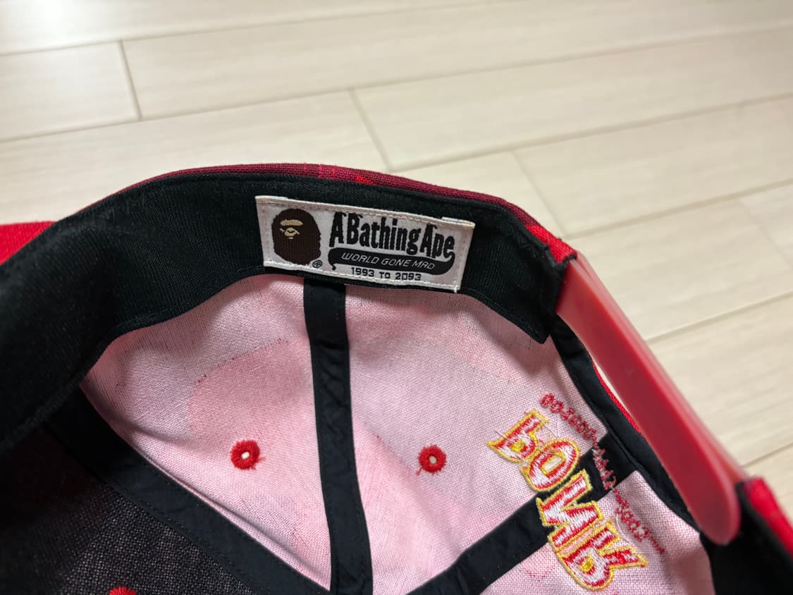 베이프 밀리터리 샤크캡 레드 판매합니다 상품이미지3