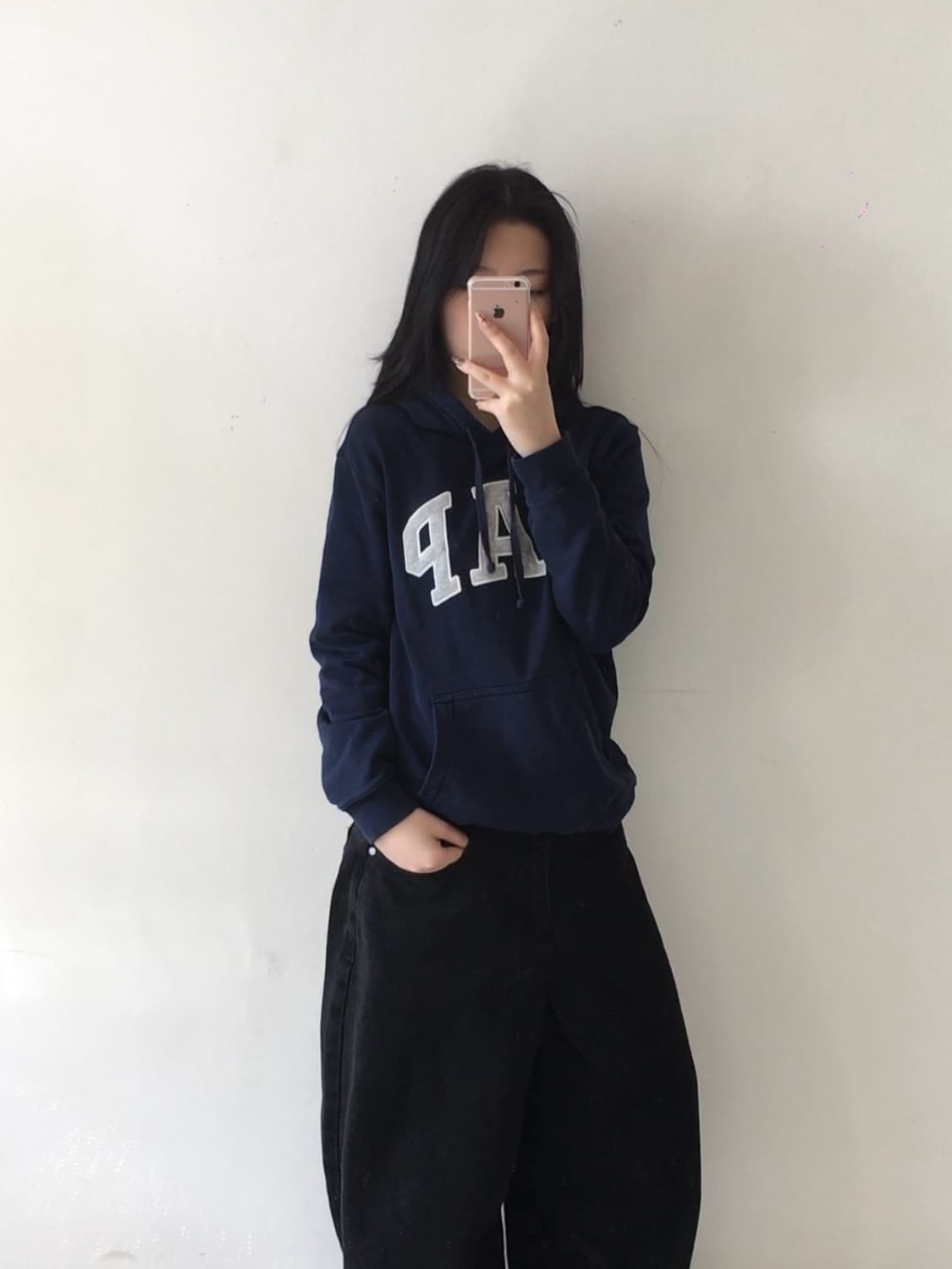 갭 패치 로고 후드티 상품이미지2