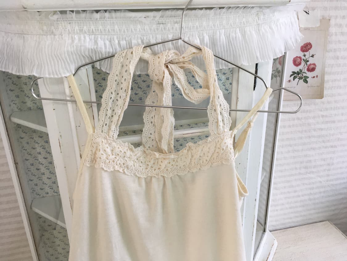 jpn vintage ivory halter sleeveless 상품이미지5