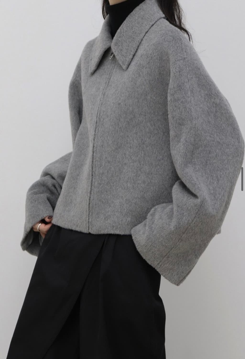 트리밍버드 그레이 집업자켓 상품이미지4