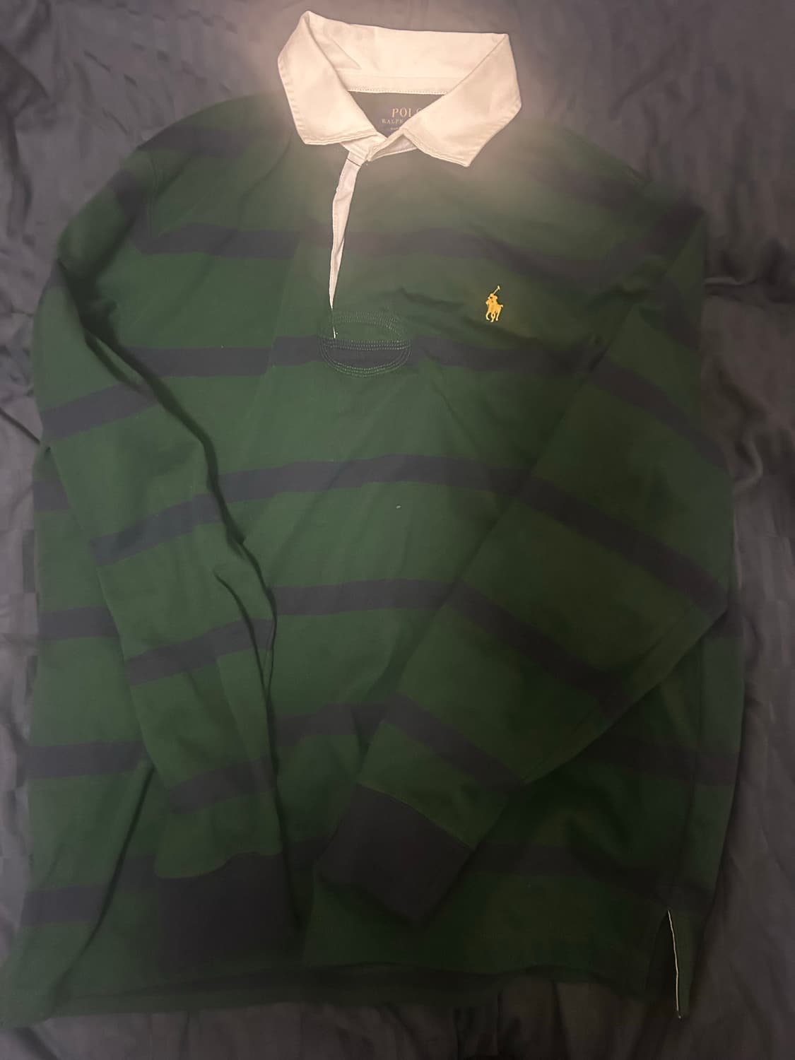 폴로 랄프로렌 럭비티 그린/네이비 L사이즈  상품이미지1