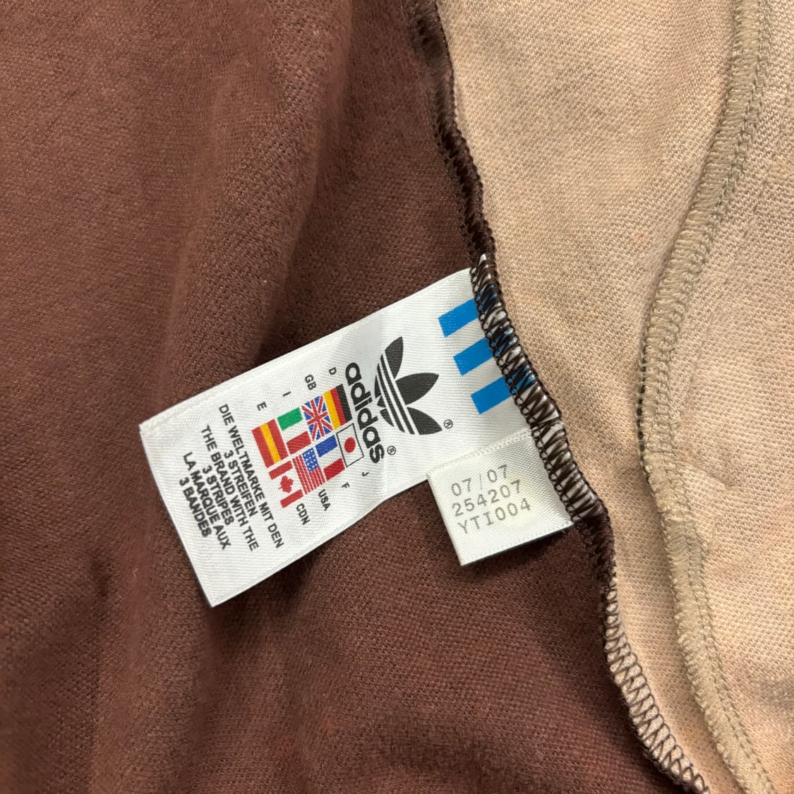 아디다스 90s 파이어버드 모노그램 체크 초코 브라운 트랙탑 져지 상품이미지7