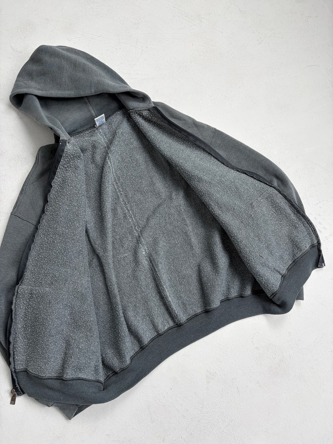 90s Russell Zip Up Hoodie (charcoal) 상품이미지7