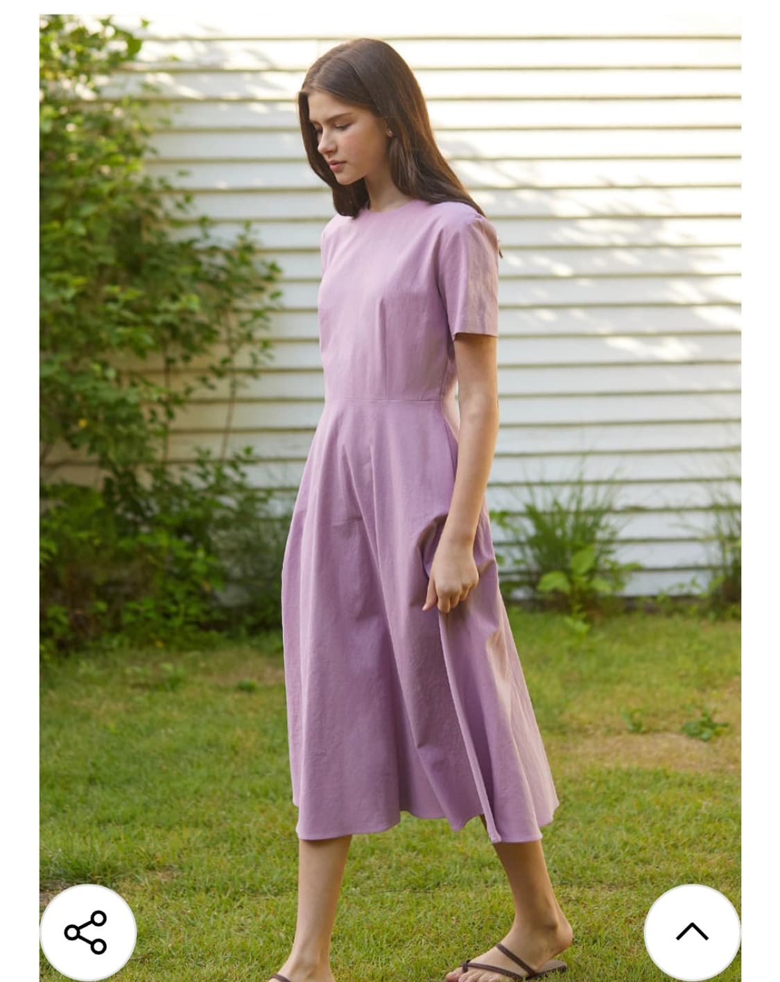 논로컬 린넨 플레어 원피스(핑크) 상품이미지1