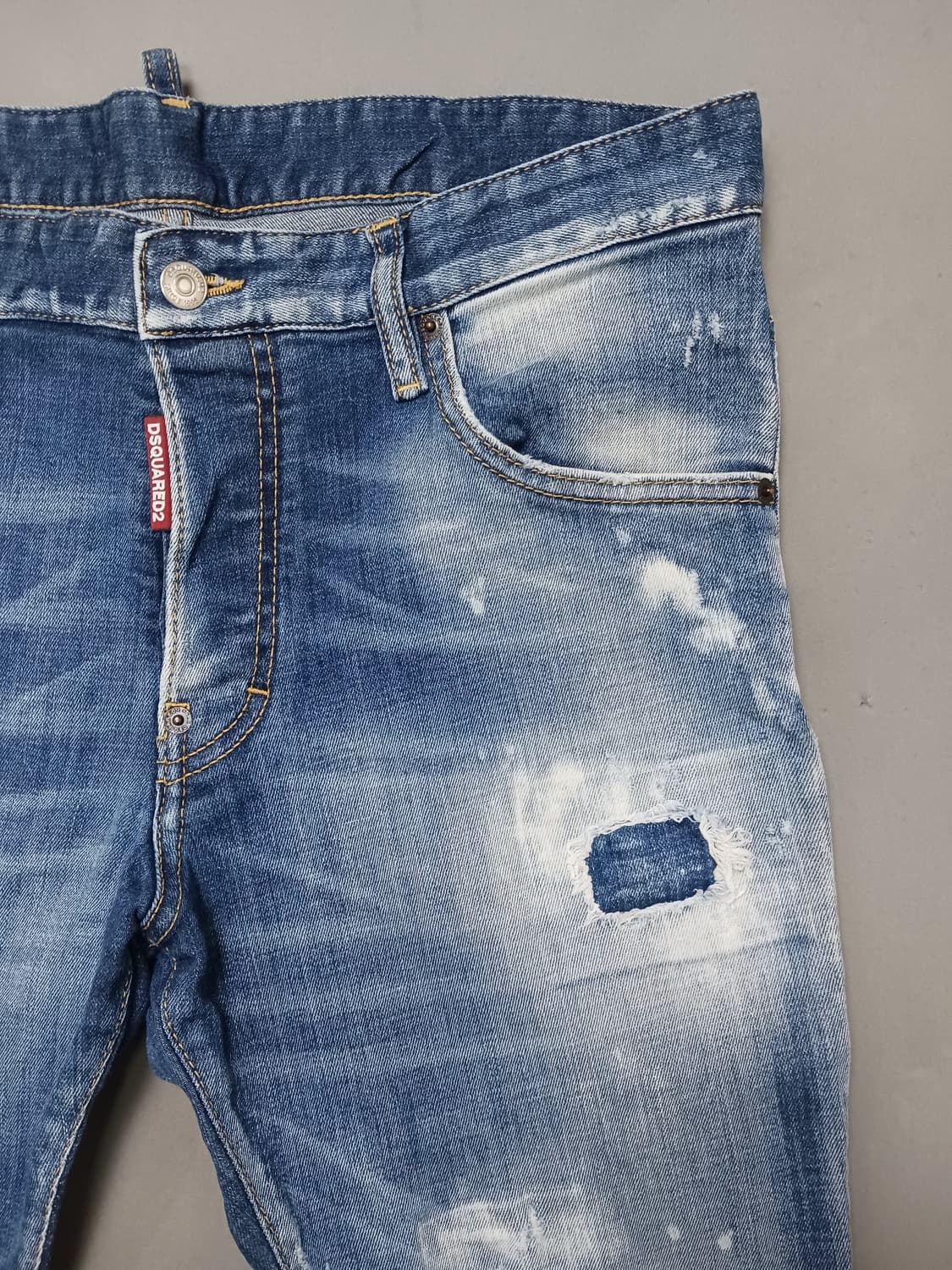 [32] 정품 디스퀘어드2 맨 페인트 디스덧댐 스케이터진 청바지 상품이미지4