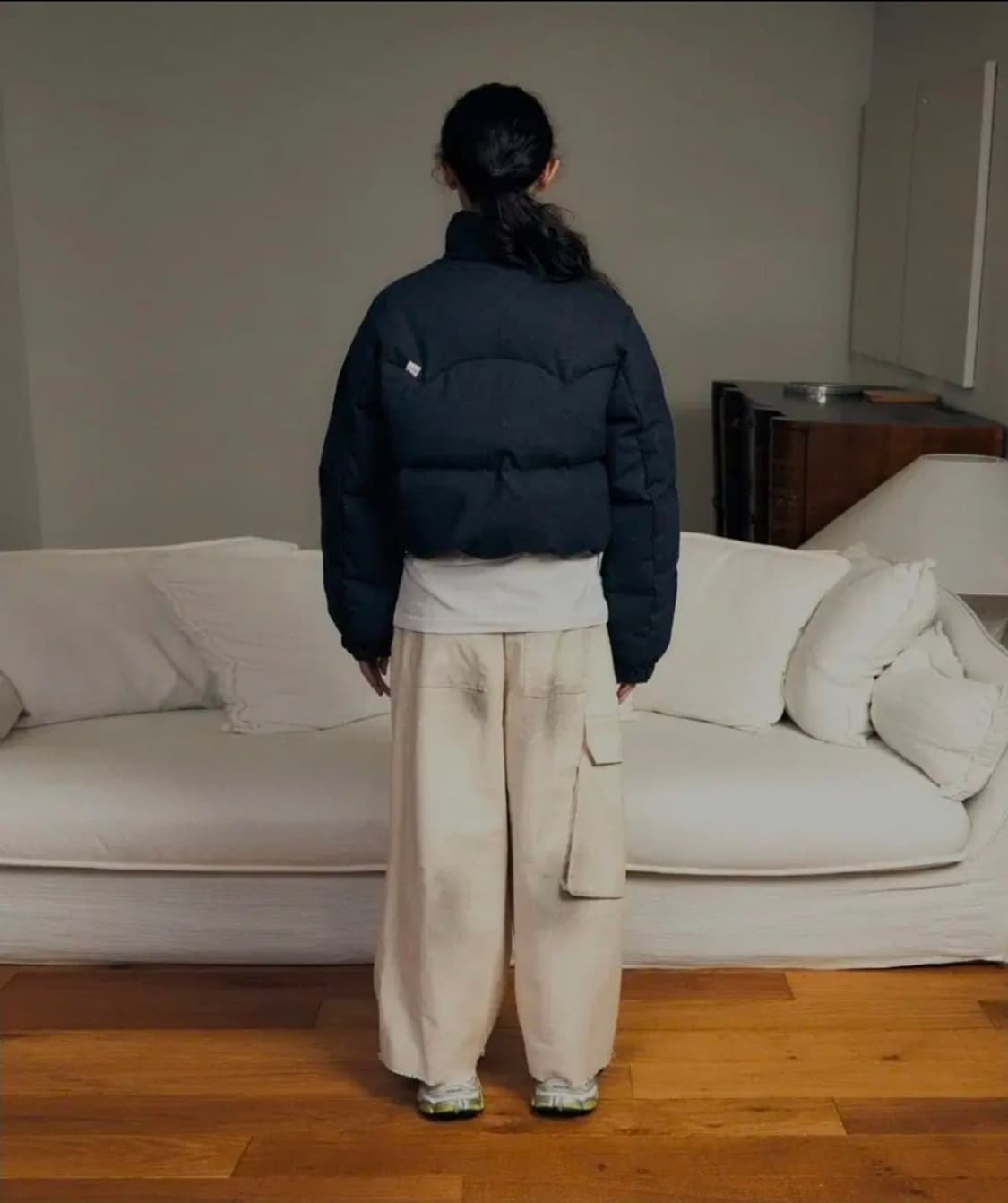 (미사용)로레일즈 데님 크롭 덕다운 자켓 상품이미지4