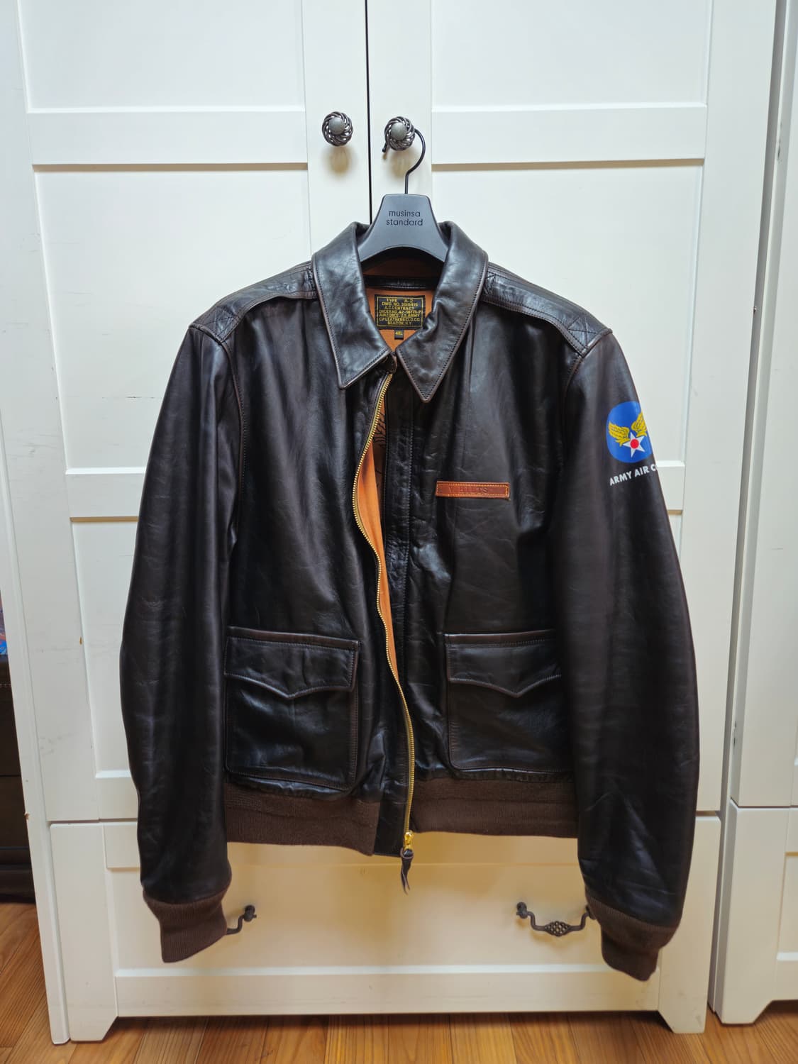 A-2  가죽자켓 대탈주 스티브맥퀸 표기4XL 체감 2Xl 상품이미지1