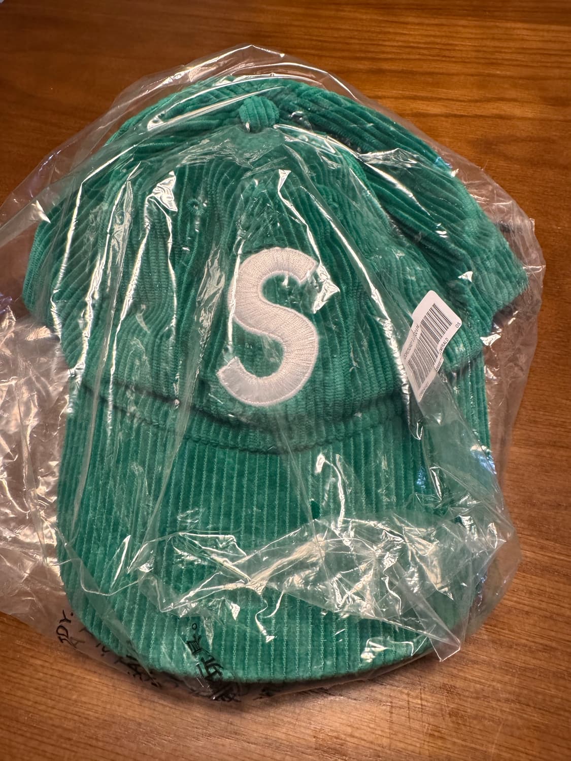 슈프림 코듀로이 s로고 그린 상품이미지1