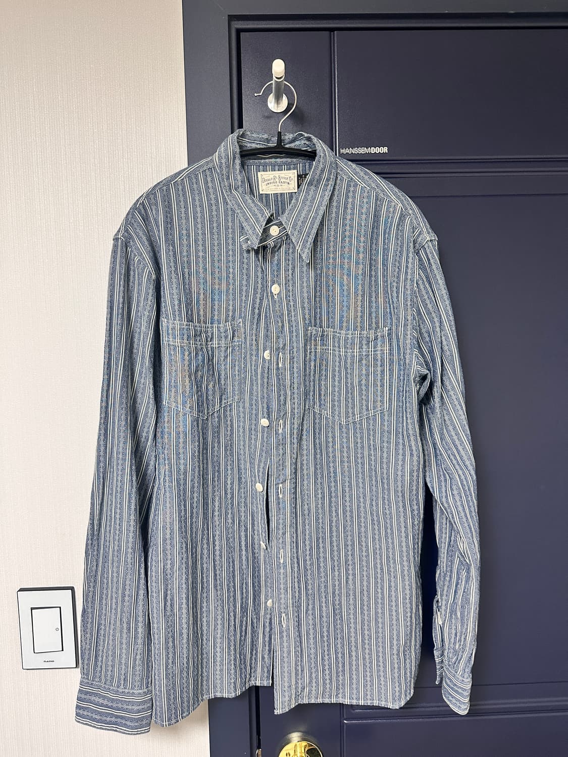 RRL 도비 스트라이프 워크셔츠 M 상품이미지2