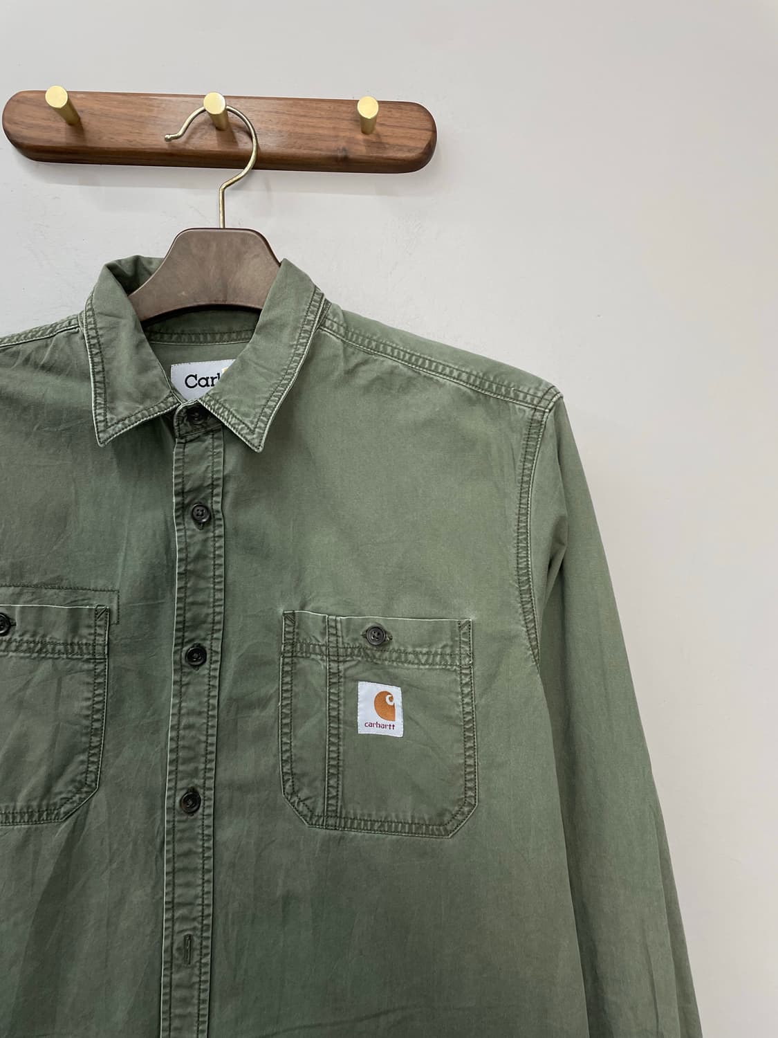 칼하트 카키 워크 셔츠 H1092 상품이미지3