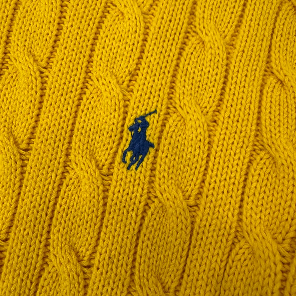 여성용 95~100 폴로 랄프로렌 옐로우 케이블 라운드 니트  상품이미지3