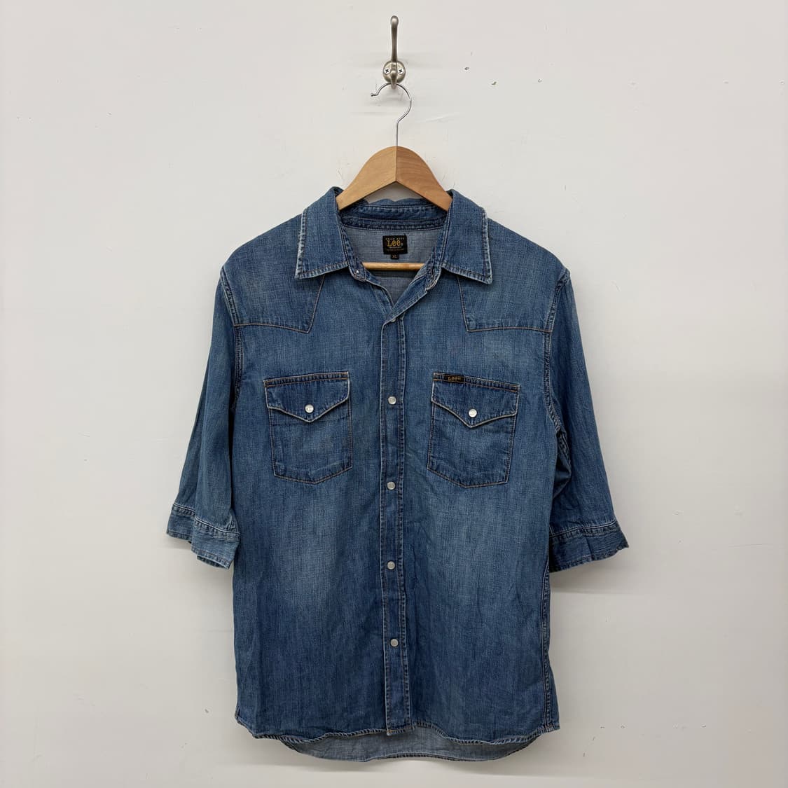 Lee 리 빈티지 7부 데님 셔츠 여성XL 상품이미지1