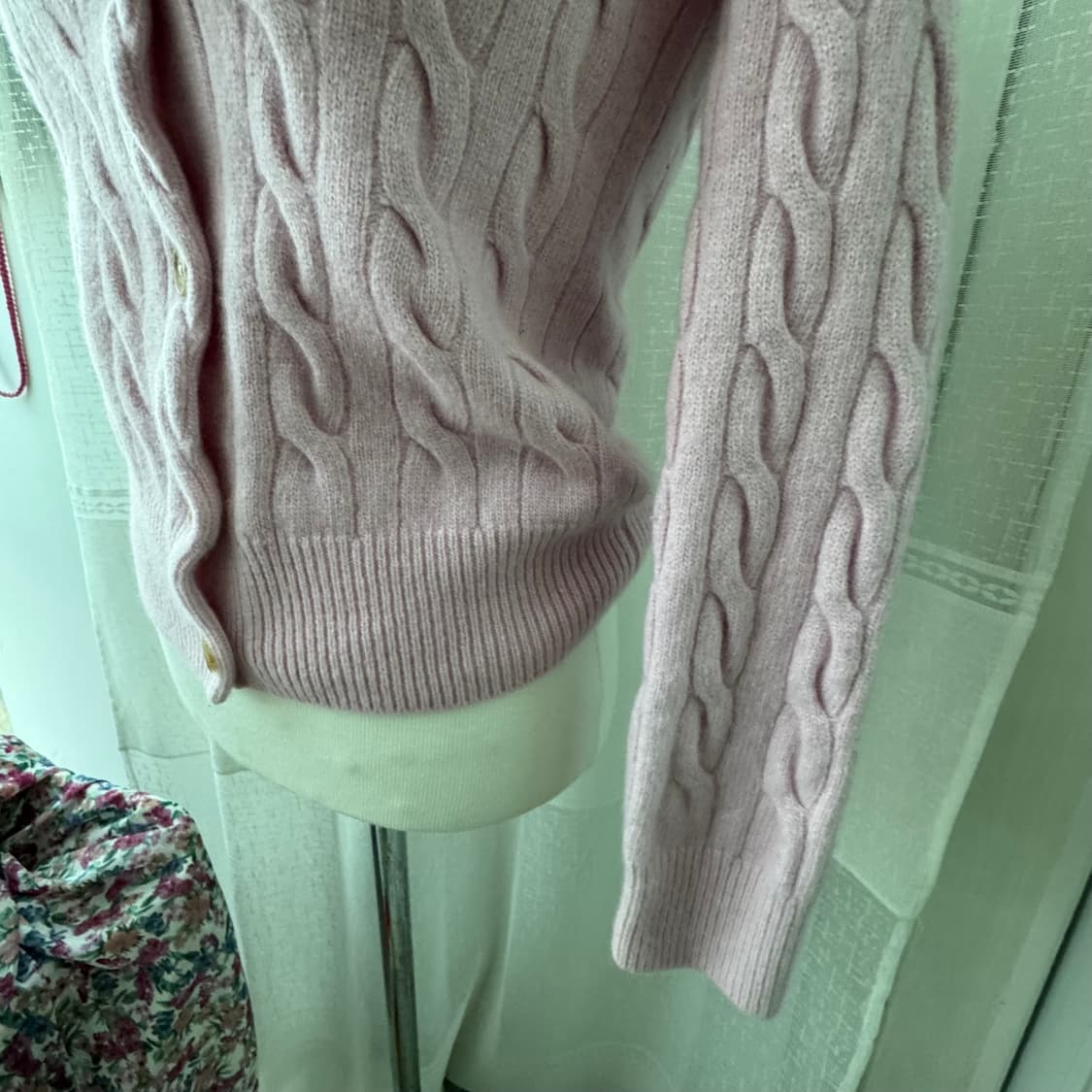 빈폴 연핑크 가디건 XS 상품이미지7