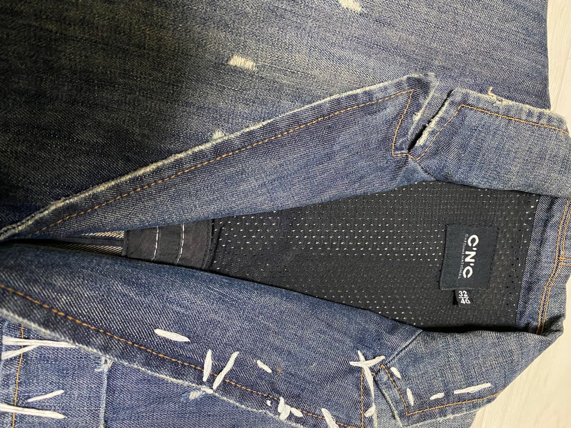 CNC 스티치 데님 블레이저 자켓 상품이미지4