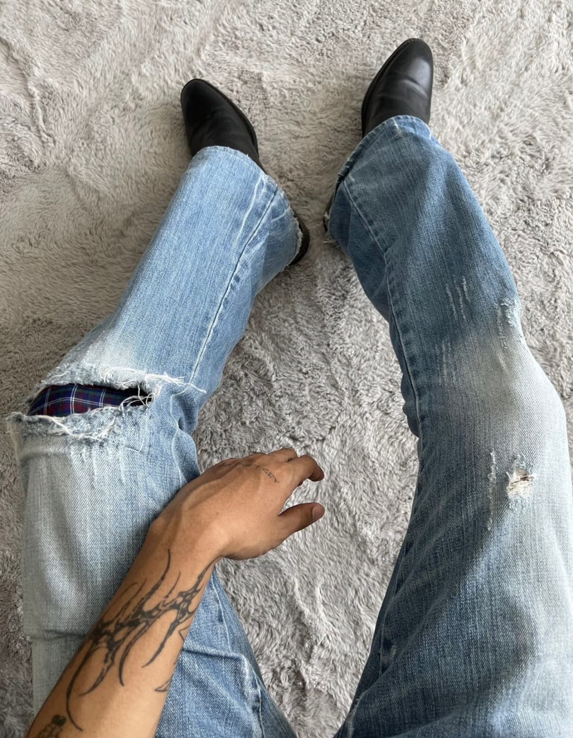 Vintage ERD Thrashed Trim 플레어진 상품이미지5