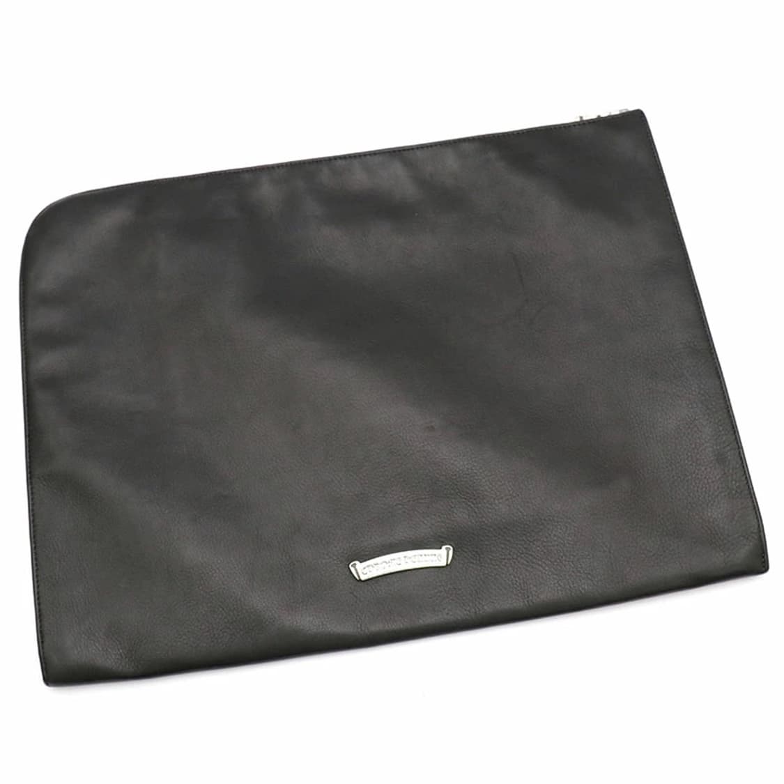 크롬하츠 블랙 레더 CH 클러치백 XL 사이즈 상품이미지2