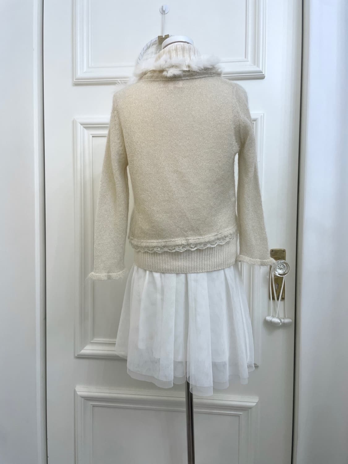 KUMIKYOKU ivory lace bolero cardigan&ivo 상품이미지4