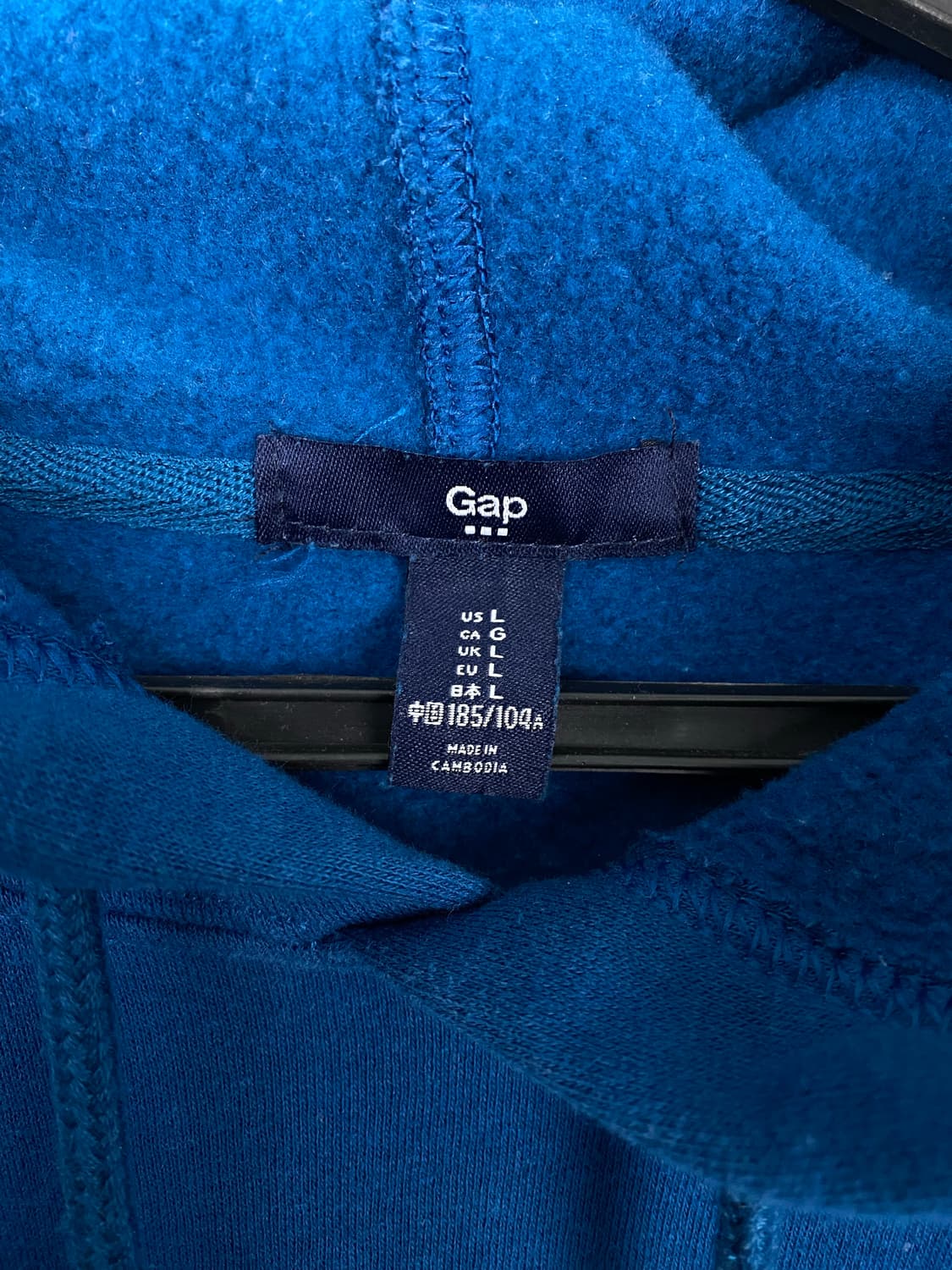 갭 GAP 블루 후드티 L  상품이미지3