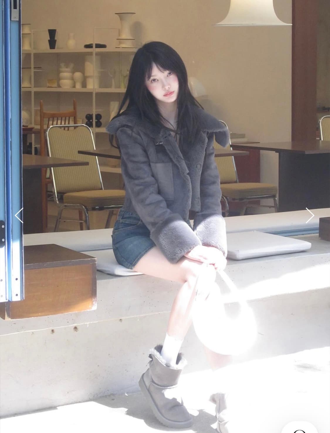 낫유어로즈 리버시블 세일러 무스탕 (장원영 착용) 상품이미지2