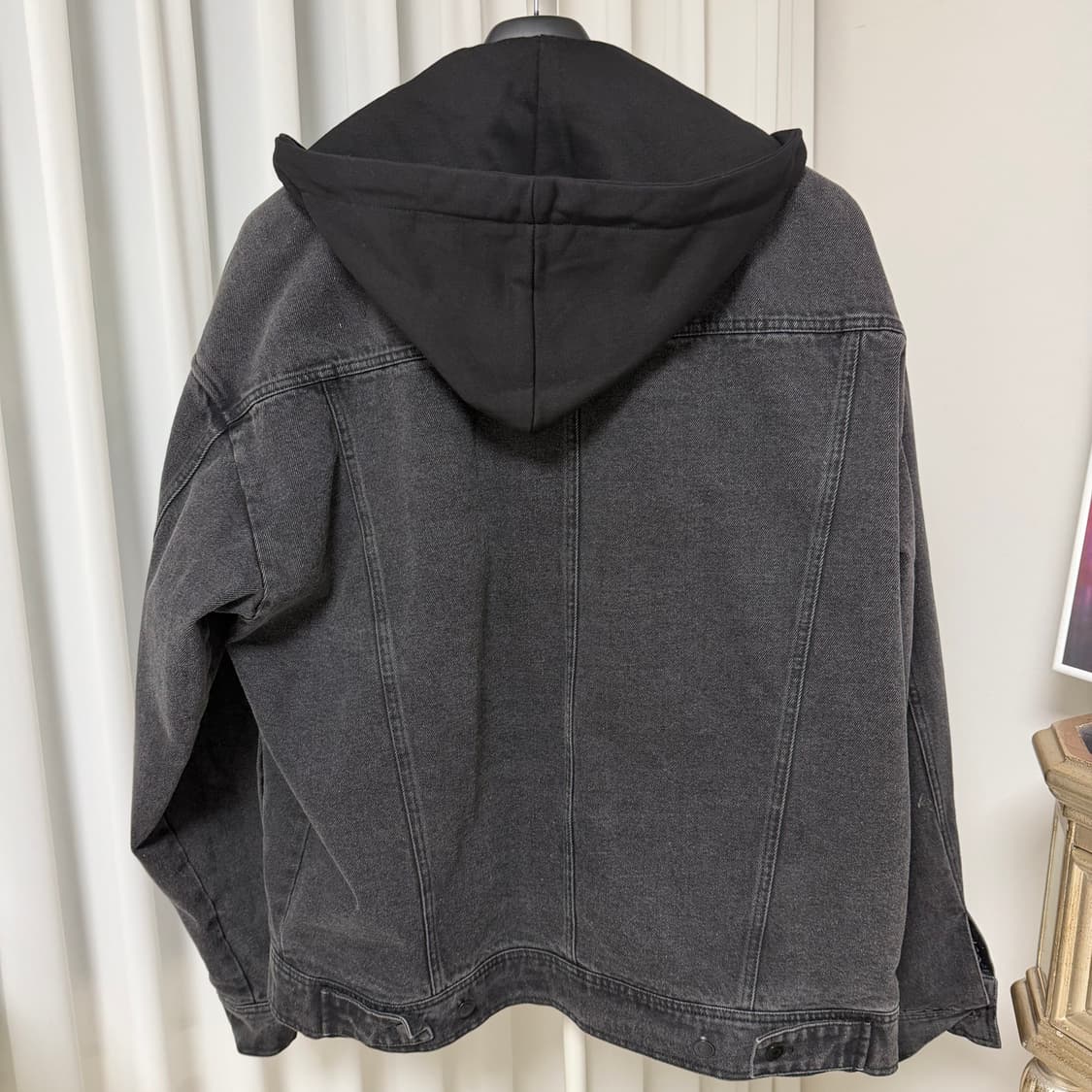 빈티지)OUR Room 아워룸 블랙 후드데님 쟈켓 프리사이즈 상품이미지5