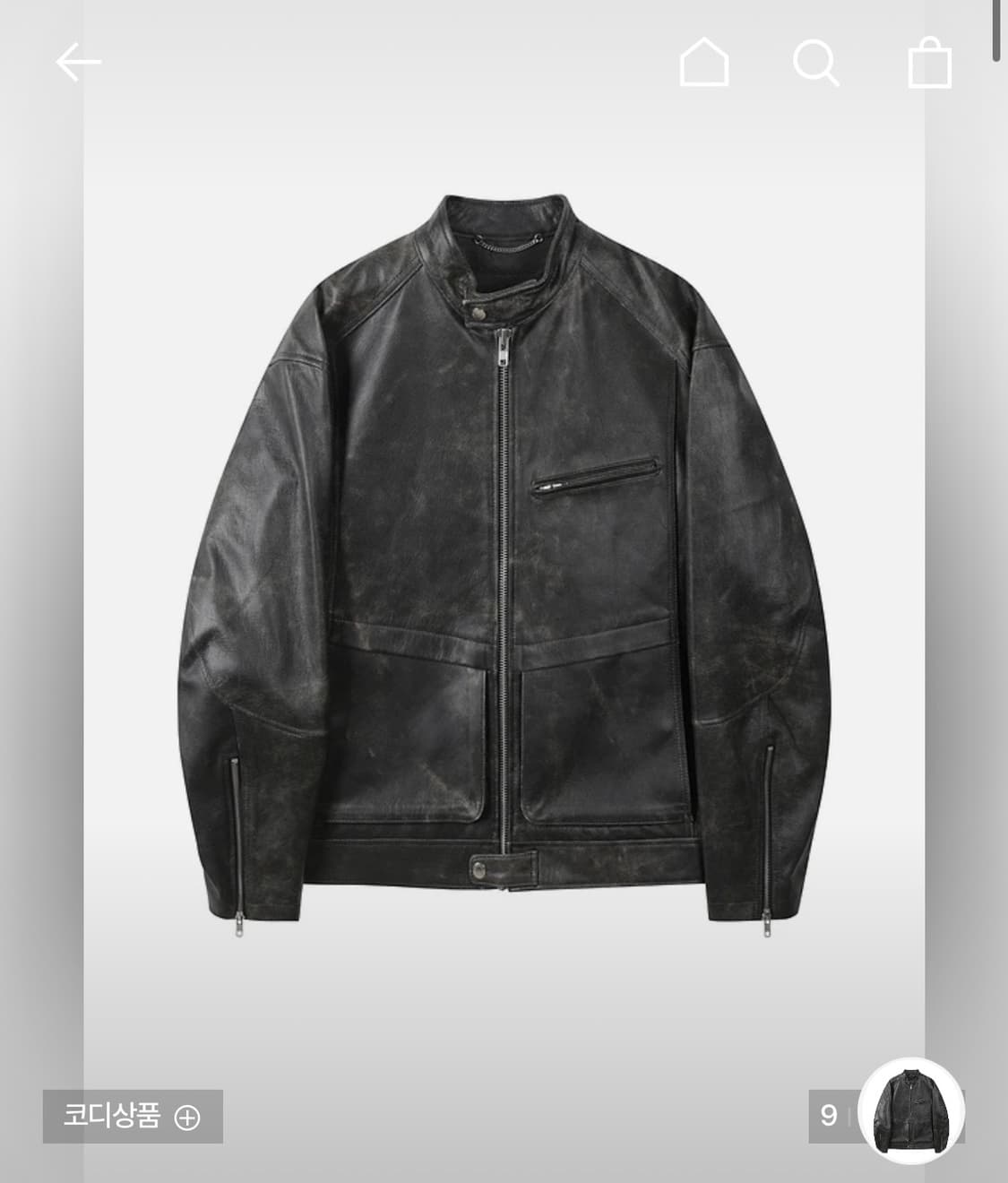 (새상품) 커스텀멜로우 염소가죽 자켓 상품이미지1