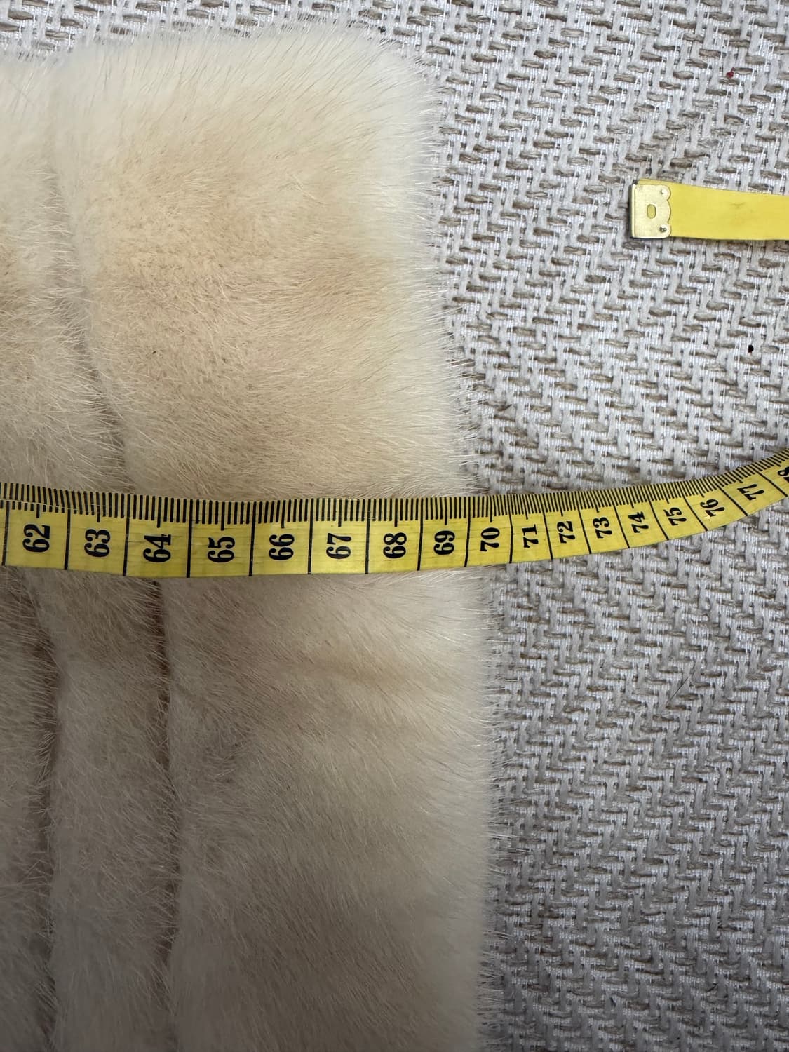 정품) 끌레베 & 진도 A라인 아이보리 천연 밍크 퍼 코트 91 상품이미지10